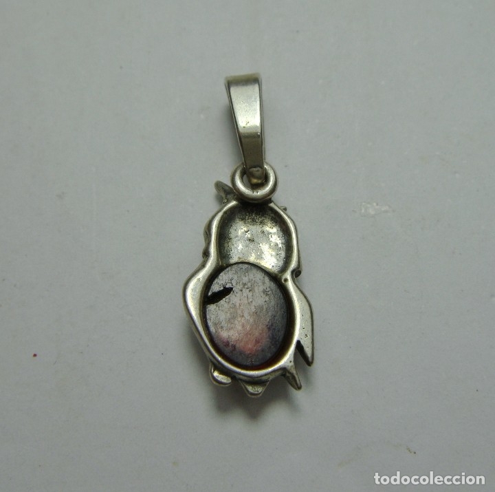 Joyeria: Colgante de Plata y &Aacute;mbar. Buho. - Foto 3