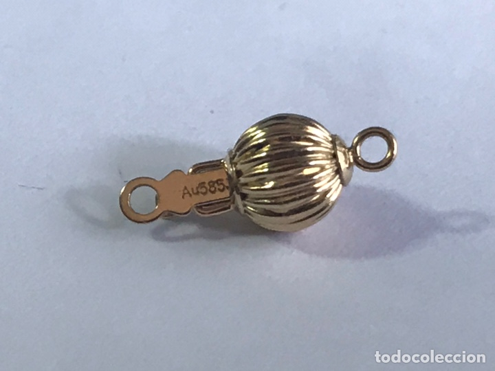 Joyeria: Cierre oro 14 K Au 585 esfera gallonada oro amarillo