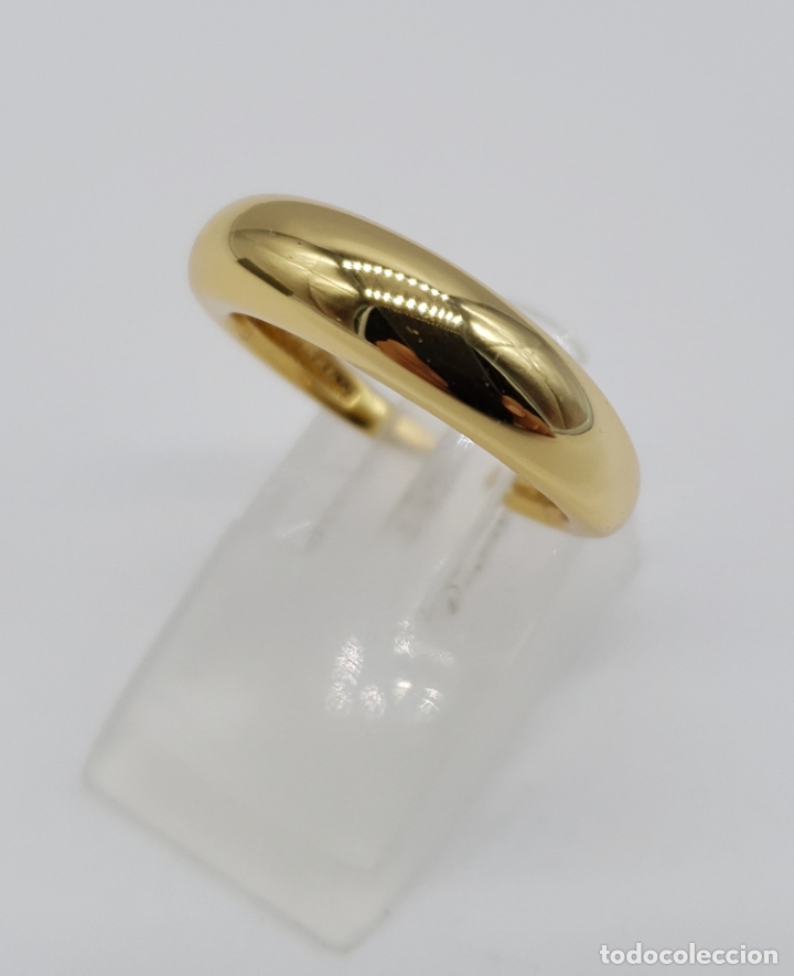 Joyeria: Original sortija de dise&ntilde;o sofisticado en plata de ley contrastada, chapada en oro de 18k . - Foto 2