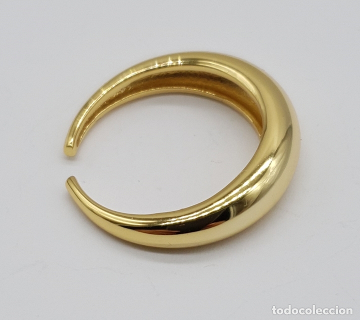 Joyeria: Original sortija de dise&ntilde;o sofisticado en plata de ley contrastada, chapada en oro de 18k . - Foto 6