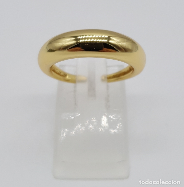 Joyeria: Original sortija de dise&ntilde;o sofisticado en plata de ley contrastada, chapada en oro de 18k . - Foto 1
