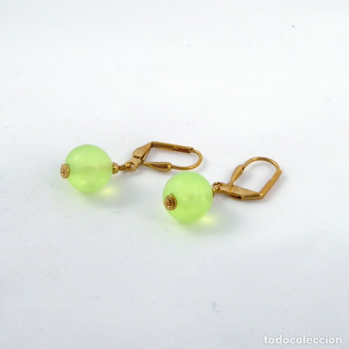 Joyeria: Pendientes vintage cierre catal&aacute;n y ba&ntilde;o de oro - Foto 2