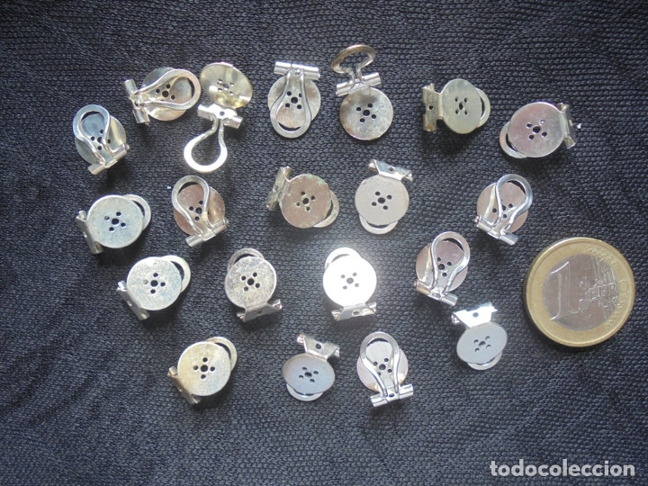 Joyeria: Lote 20 bases para montar pendientes clip