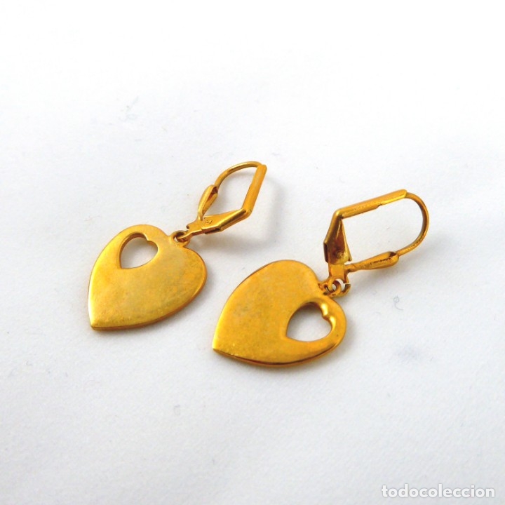Joyeria: Pendientes vintage cierre catal&aacute;n y ba&ntilde;o de oro - Foto 2