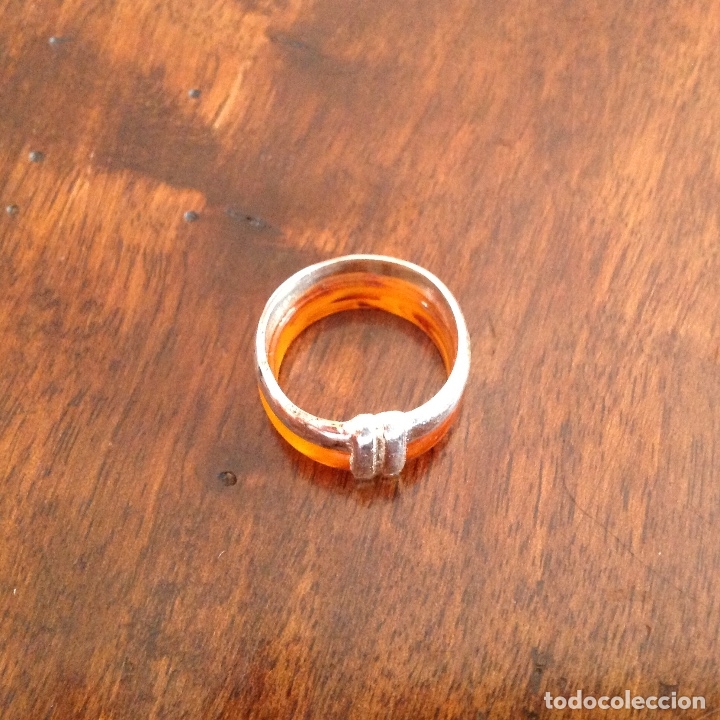 Joyeria: ANILLO DE PLATA DE LEY Y CONCHA. VINTAGE. MEDIDA 16 - Foto 3