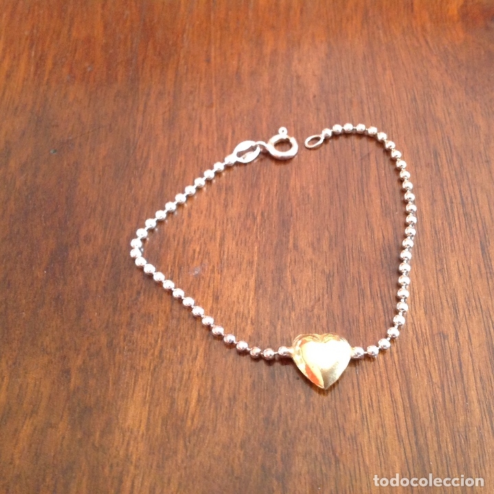 Joyeria: PULSERA DE PLATA DE LEY. BICOLOR. CORAZON - Foto 1