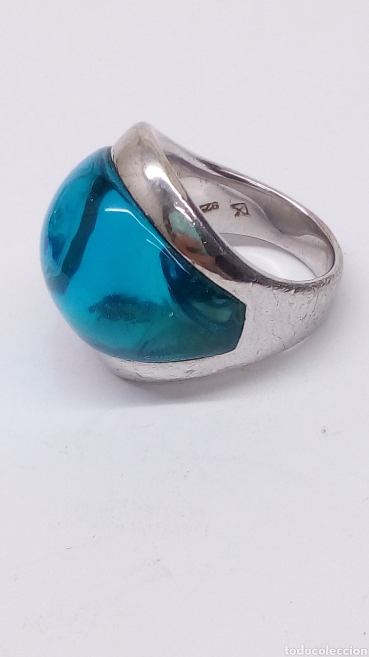Joyeria: Anillo de plata con resina/S86 - Foto 1