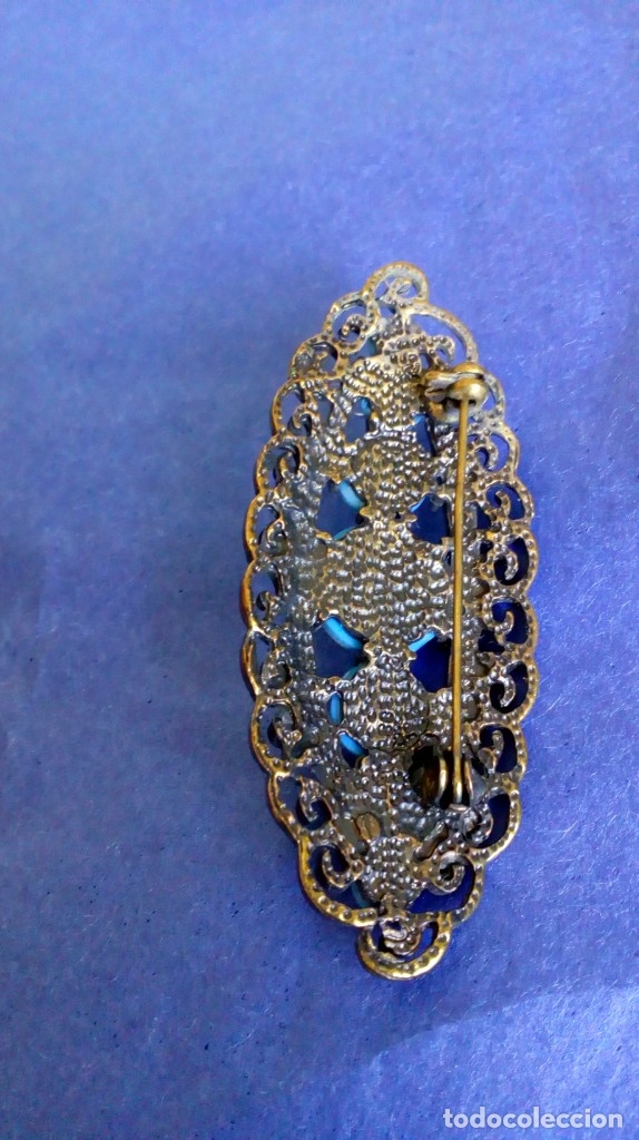 Joyeria: BONITO BROCHE CON SIMIL TURQUESAS - Foto 3