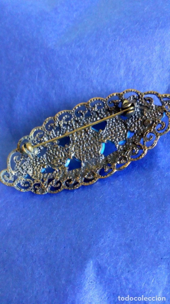 Joyeria: BONITO BROCHE CON SIMIL TURQUESAS - Foto 4