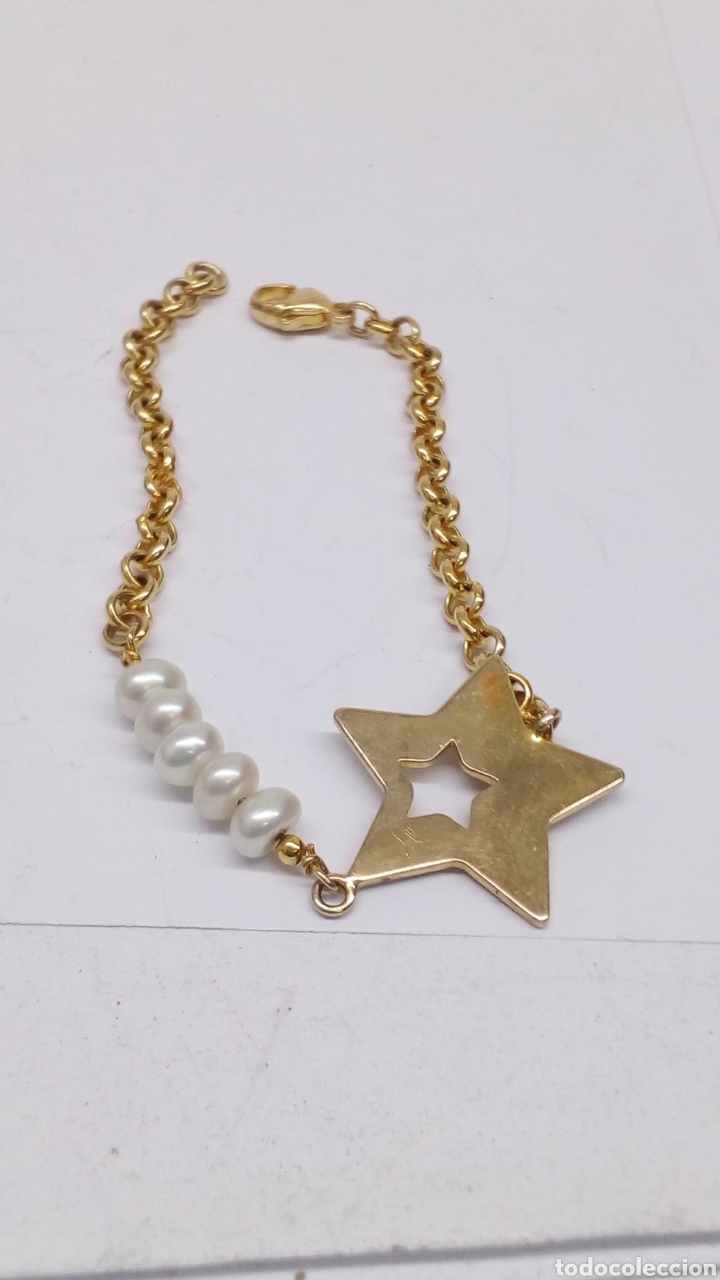Joyeria: Pulsera de plata chapada de oro/PUL123 - Foto 1