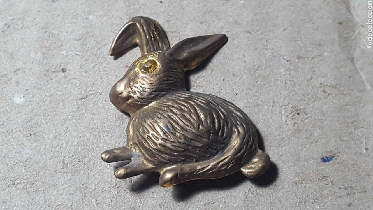 Joyeria: BROCHE CONEJO METAL DORADO - Foto 1