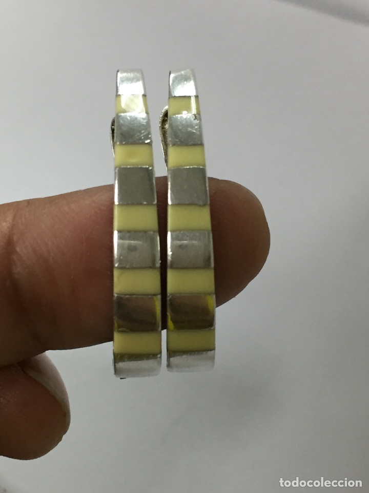 Joyeria: Pendientes de plata resina blanca /P24 - Foto 7