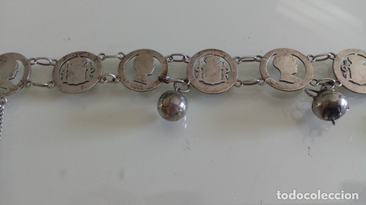 Joyeria: PULSERA DE PLATA DE MONEDAS TROQUELADAS Y DIJES - Foto 18