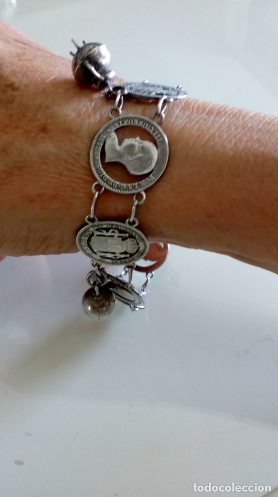Joyeria: PULSERA DE PLATA DE MONEDAS TROQUELADAS Y DIJES - Foto 20