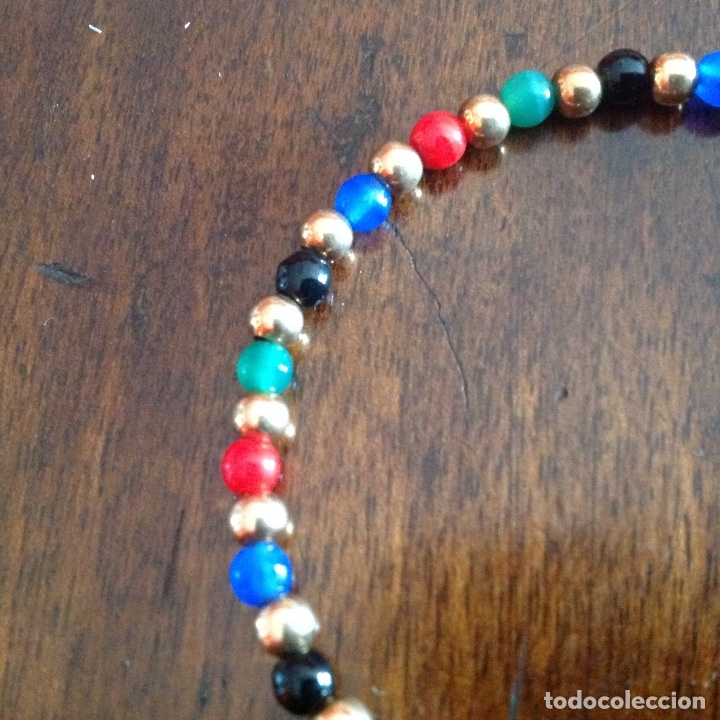 Joyeria: PULSERA DE PLATA CHAPADA. PIEDRAS OPACAS DE COLORES - Foto 3