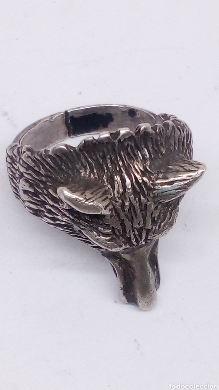 Joyeria: Anillo de plata con cara de lobo/s91 - Foto 2