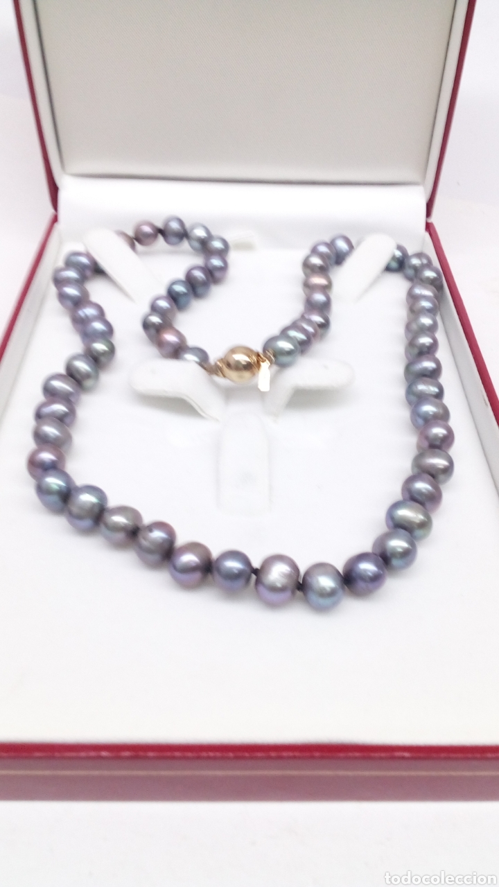Joyeria: Collar de perlas y plata chapada 925 nueva - Foto 2
