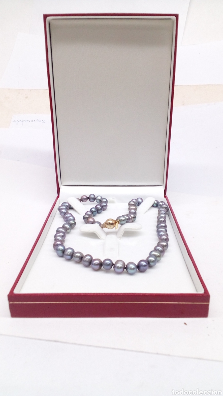 Joyeria: Collar de perlas y plata chapada 925 nueva - Foto 1