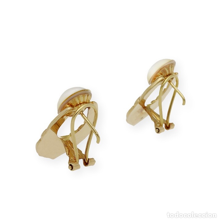 Joyeria: Pendientes, oro amarillo 18k y perla Mabe - Foto 8