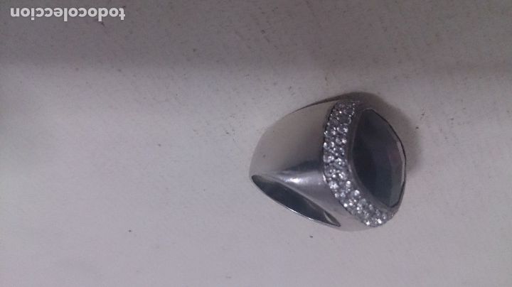 Joyeria: Anillo topacio brillantes y plata 925 - Foto 1