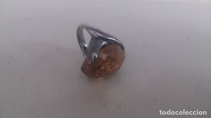 Joyeria: Anillo antiguo de &aacute;mbar y plata 925 - Foto 1