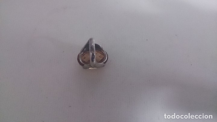 Joyeria: Anillo antiguo de &aacute;mbar y plata 925 - Foto 3