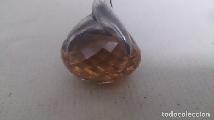 Joyeria: Anillo antiguo de &aacute;mbar y plata 925 - Foto 4