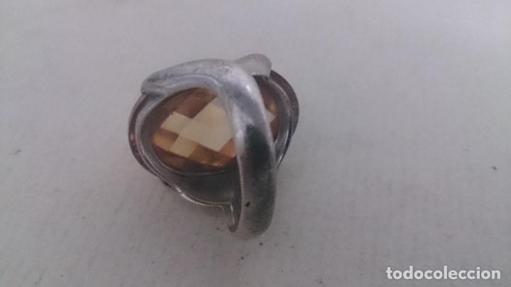 Joyeria: Anillo antiguo de &aacute;mbar y plata 925 - Foto 5