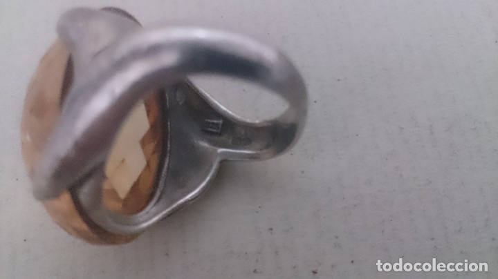 Joyeria: Anillo antiguo de &aacute;mbar y plata 925 - Foto 6