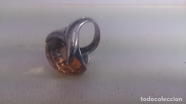 Joyeria: Anillo antiguo de &aacute;mbar y plata 925 - Foto 7