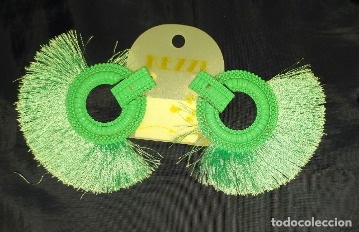 Joyeria: Pendientes flecos turquesa - Foto 1