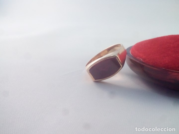 Joyeria: ORO 18 Kilates, Anillo-Sortija tipo sello. - Foto 5