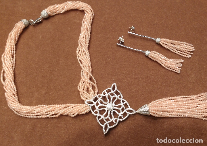 Joyeria: COLLAR DE CIRCONITAS DE 2 MM EN MARR&Oacute;N CLARITO. - Foto 3