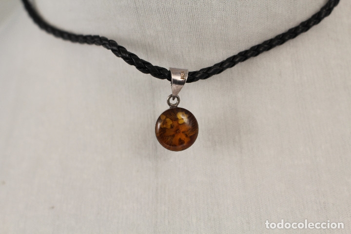 Joyeria: colgante de plata de ley con ambar - Foto 1