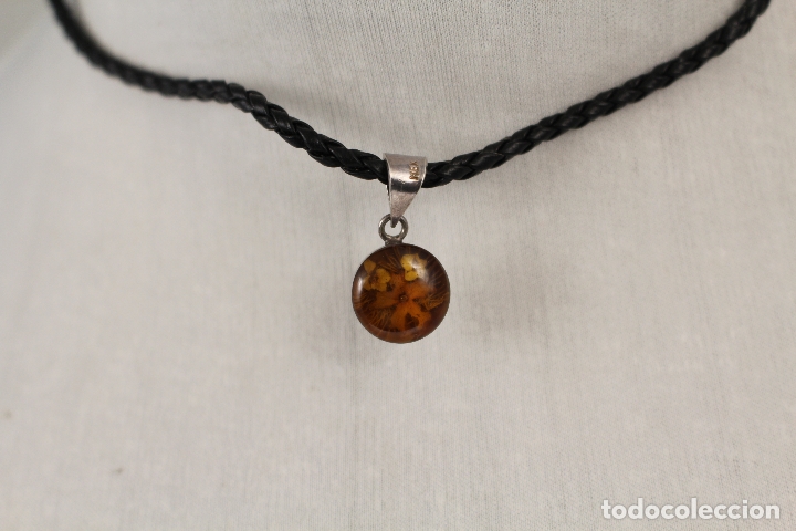 Joyeria: colgante de plata de ley con ambar - Foto 6