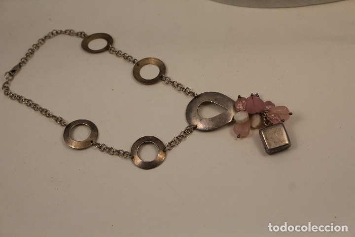 Joyeria: collar en plata de ley con cuarzo rosa - Foto 3