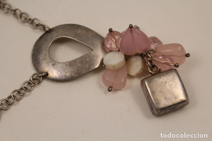 Joyeria: collar en plata de ley con cuarzo rosa - Foto 4