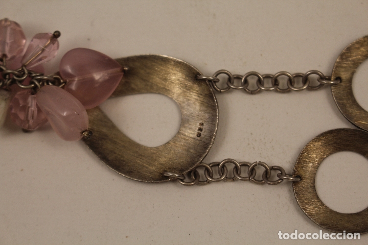Joyeria: collar en plata de ley con cuarzo rosa - Foto 7