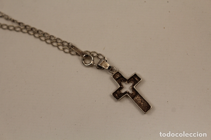 Joyeria: cadena y cruz en plata de ley 925 - Foto 2
