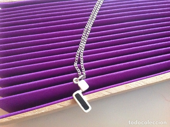 Joyeria: COLGANTE DE PLATA Y ESMALTE OPACO NEGRO - Foto 1