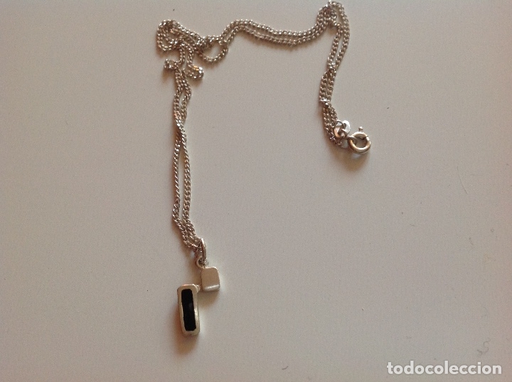 Joyeria: COLGANTE DE PLATA Y ESMALTE OPACO NEGRO - Foto 3