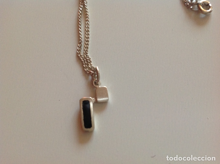 Joyeria: COLGANTE DE PLATA Y ESMALTE OPACO NEGRO - Foto 4
