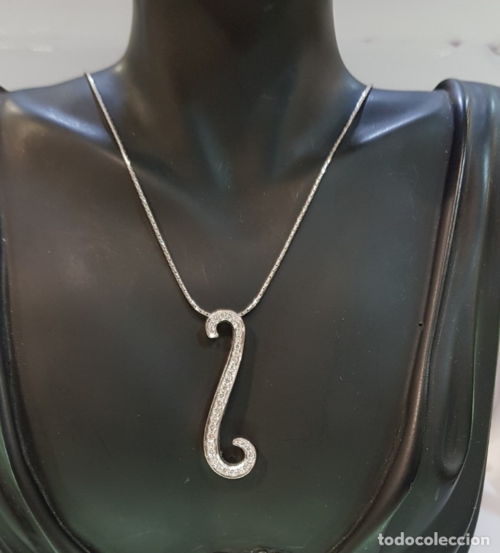 Joyeria: Gargantilla de oro blanco y diamantes. - Foto 1