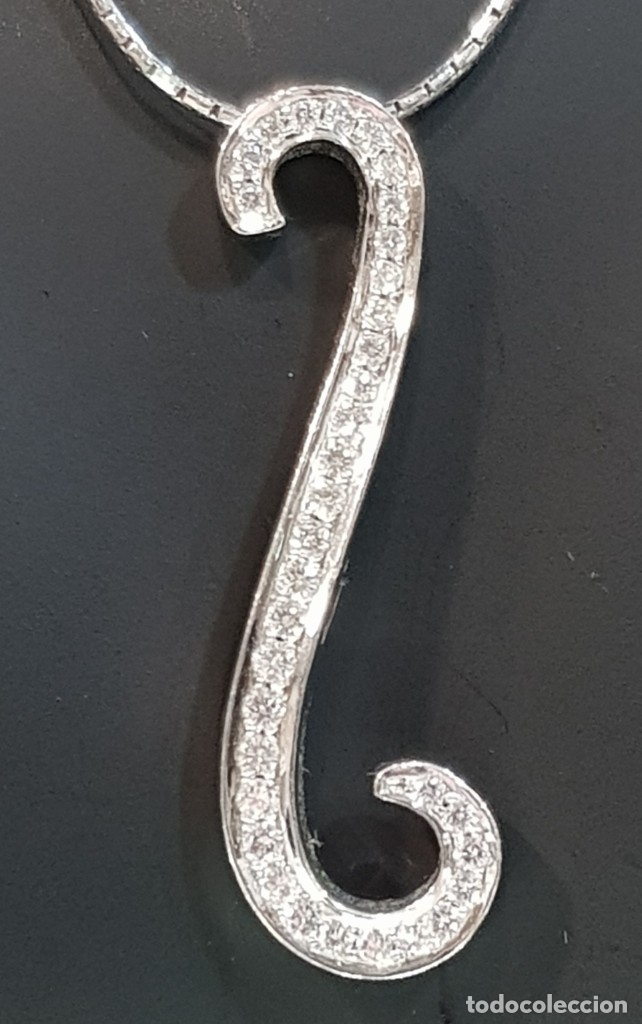 Joyeria: Gargantilla de oro blanco y diamantes. - Foto 3