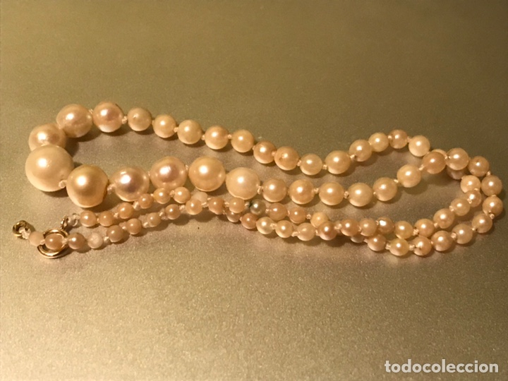 Joyeria: Collar cierre oro perlas cultivadas akoya japonesa en degrad&eacute; oro contrastado