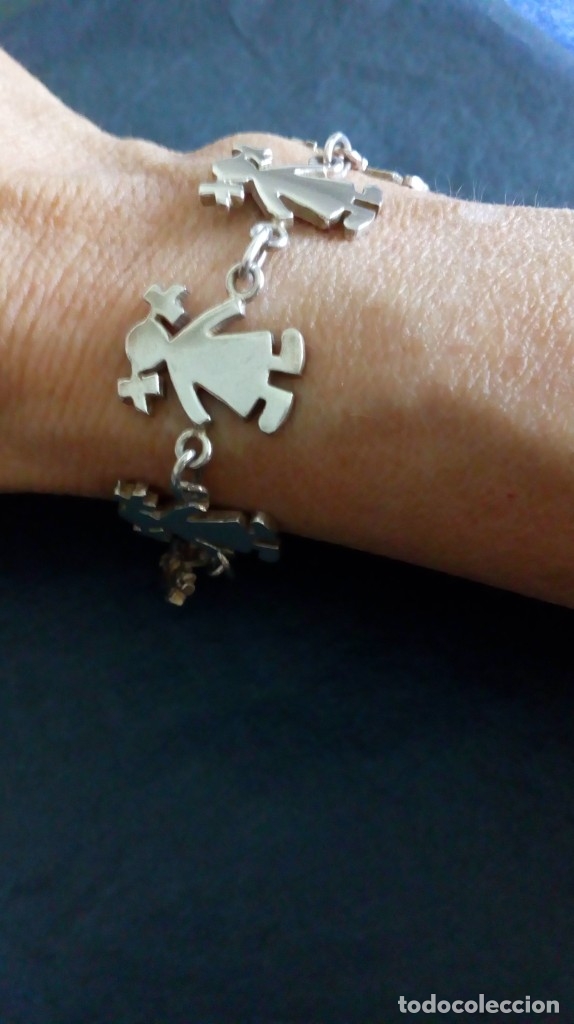 Joyeria: PRECIOSA PULSERA DE PLATA CON SILUETAS DE NI&Ntilde;AS - Foto 2