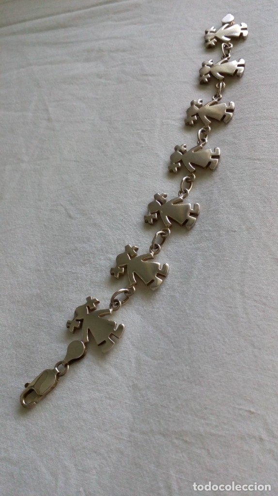 Joyeria: PRECIOSA PULSERA DE PLATA CON SILUETAS DE NI&Ntilde;AS - Foto 3