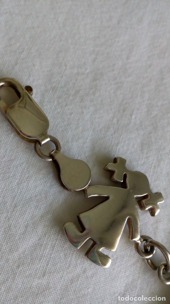 Joyeria: PRECIOSA PULSERA DE PLATA CON SILUETAS DE NI&Ntilde;AS - Foto 5