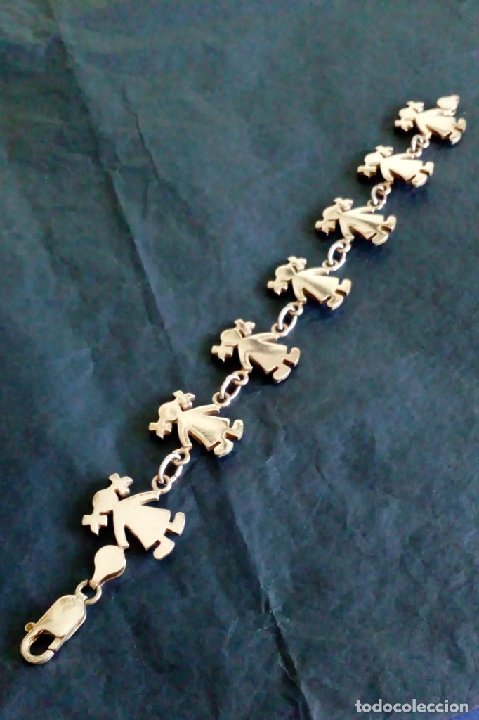 Joyeria: PRECIOSA PULSERA DE PLATA CON SILUETAS DE NI&Ntilde;AS - Foto 10