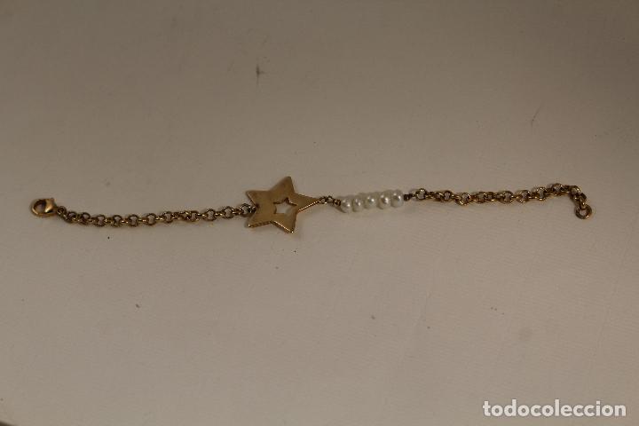 Joyeria: pulsera en plata 925 chapada en oro con perlas - Foto 4